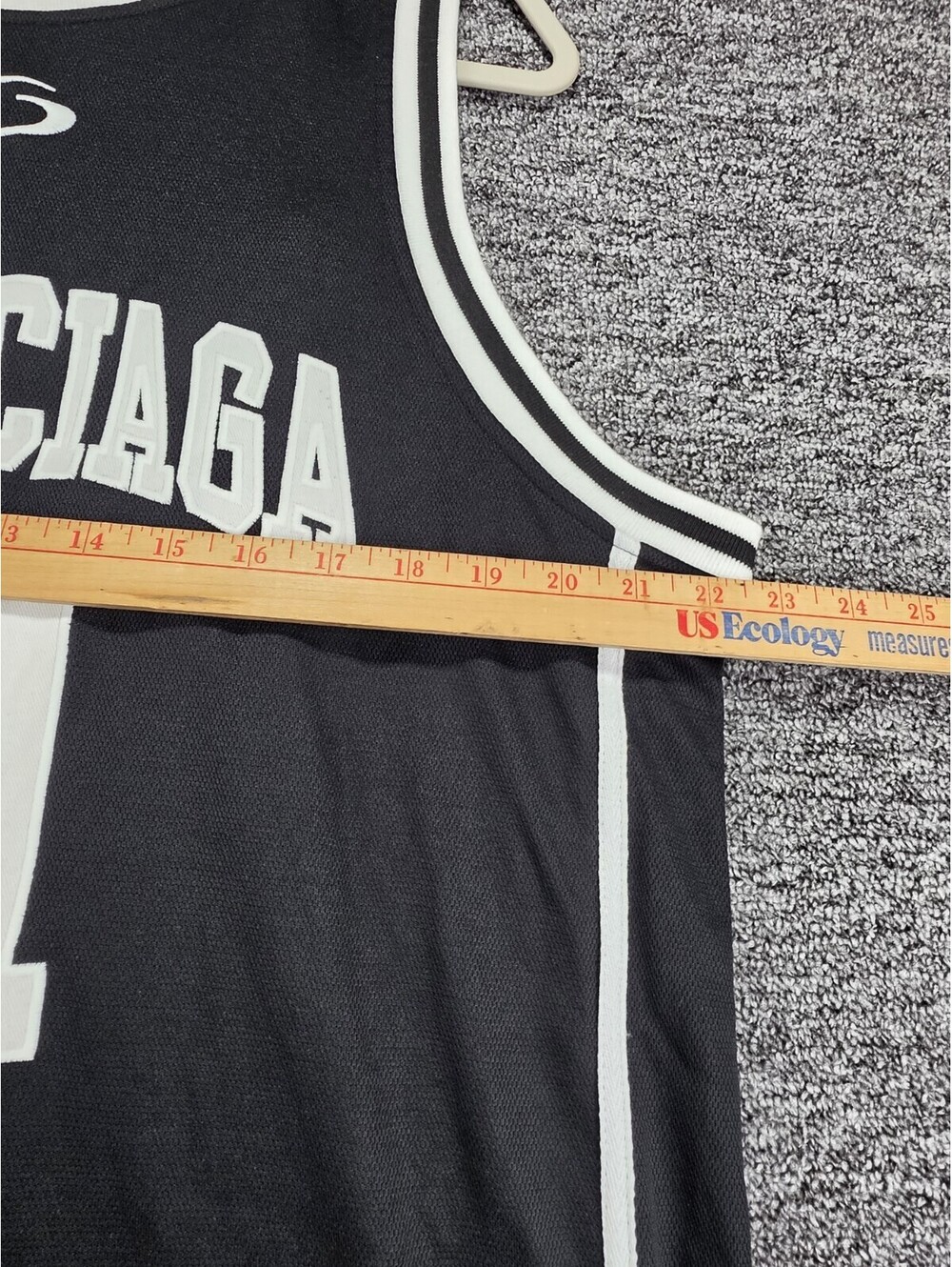 Balenciaga UNIFIT Logo Mesh Basketball Jersey Tank Men's Black White S - Picture 4 of 12
